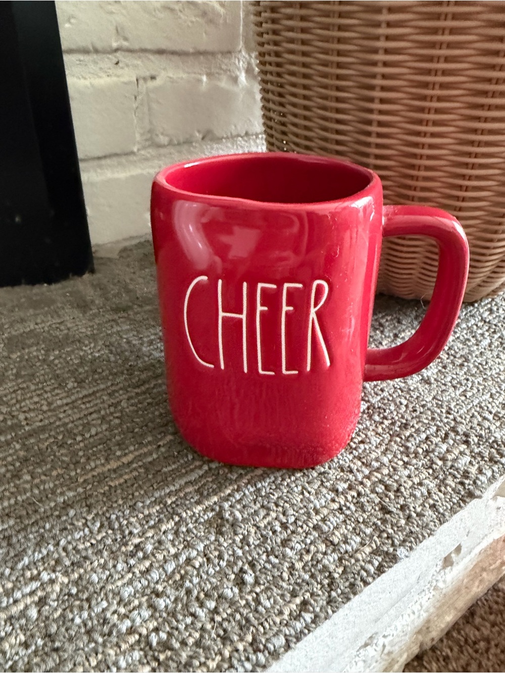 Rae Dunn Red 'CHEER' Ceramic Mug